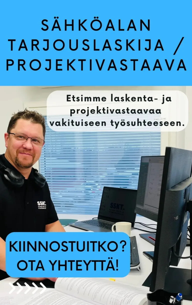SSKT hakee sähköalan tarjouslaskijaa ja projektivastaavaa